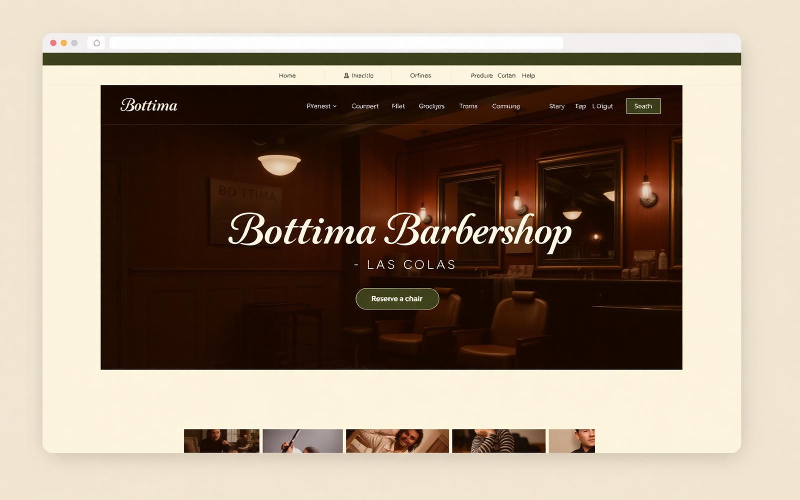 Bottima Barbershop website screenshot