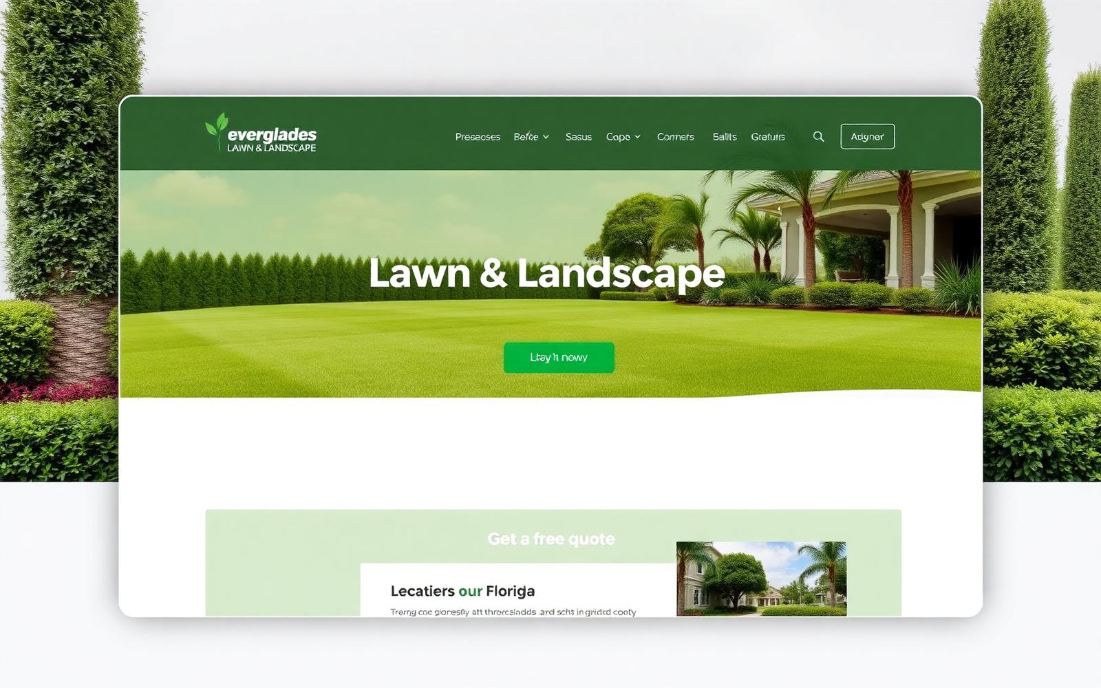 Everglades Lawn & Landscape website screenshot