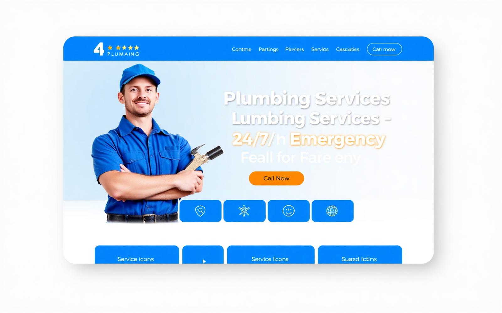 4 Star Plumbing Services website screenshot